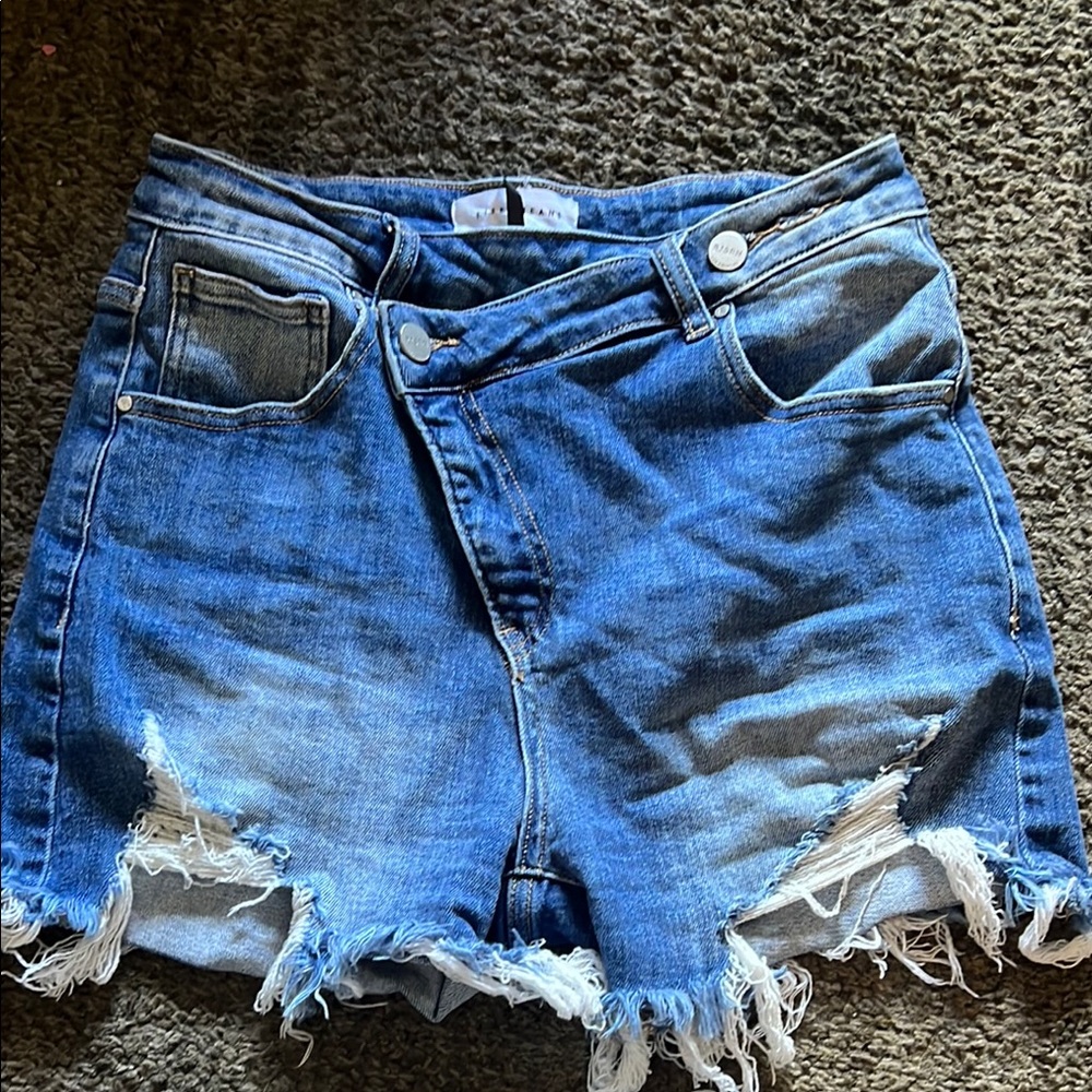 Distressed Blue Denim Women's Shorts